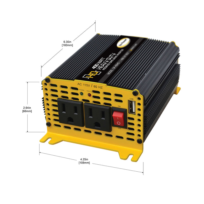 400 Watt Heavy-Duty Modified Sine Wave Inverter