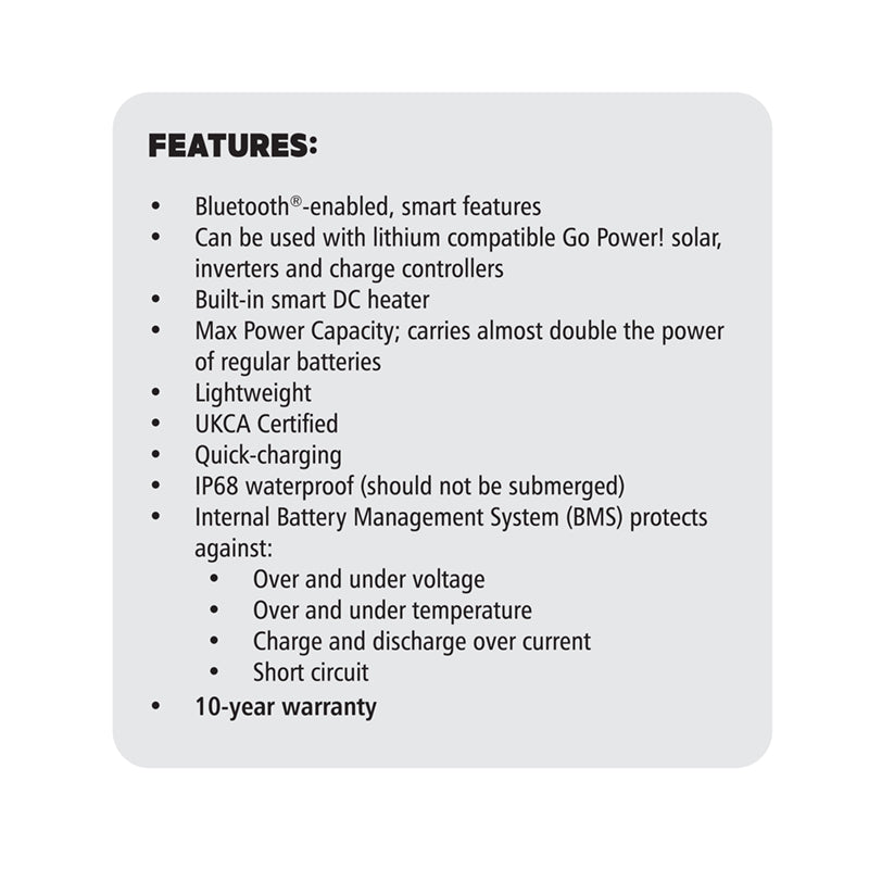 Go Power! 300Ah Advanced Lithium Battery 12V | Sun Cycle® LiFePO4 | PowerTrak™ (83240)