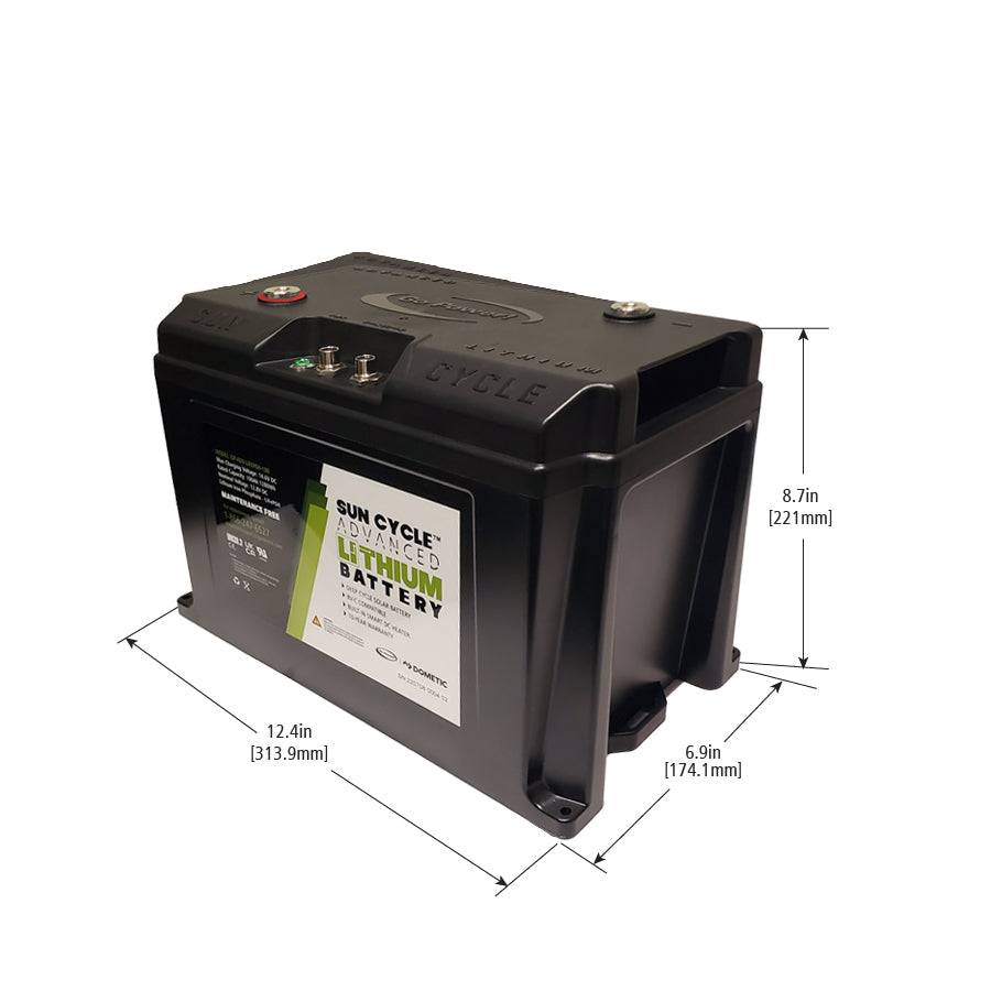 Go Power! 100Ah Advanced Lithium Battery 12V | Sun Cycle® LiFePO4 | Bluetooth (83156)