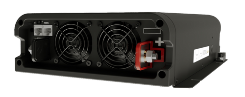 Go Power! ASW-1800-12-TS inverter with transfer switch, right-angle side view