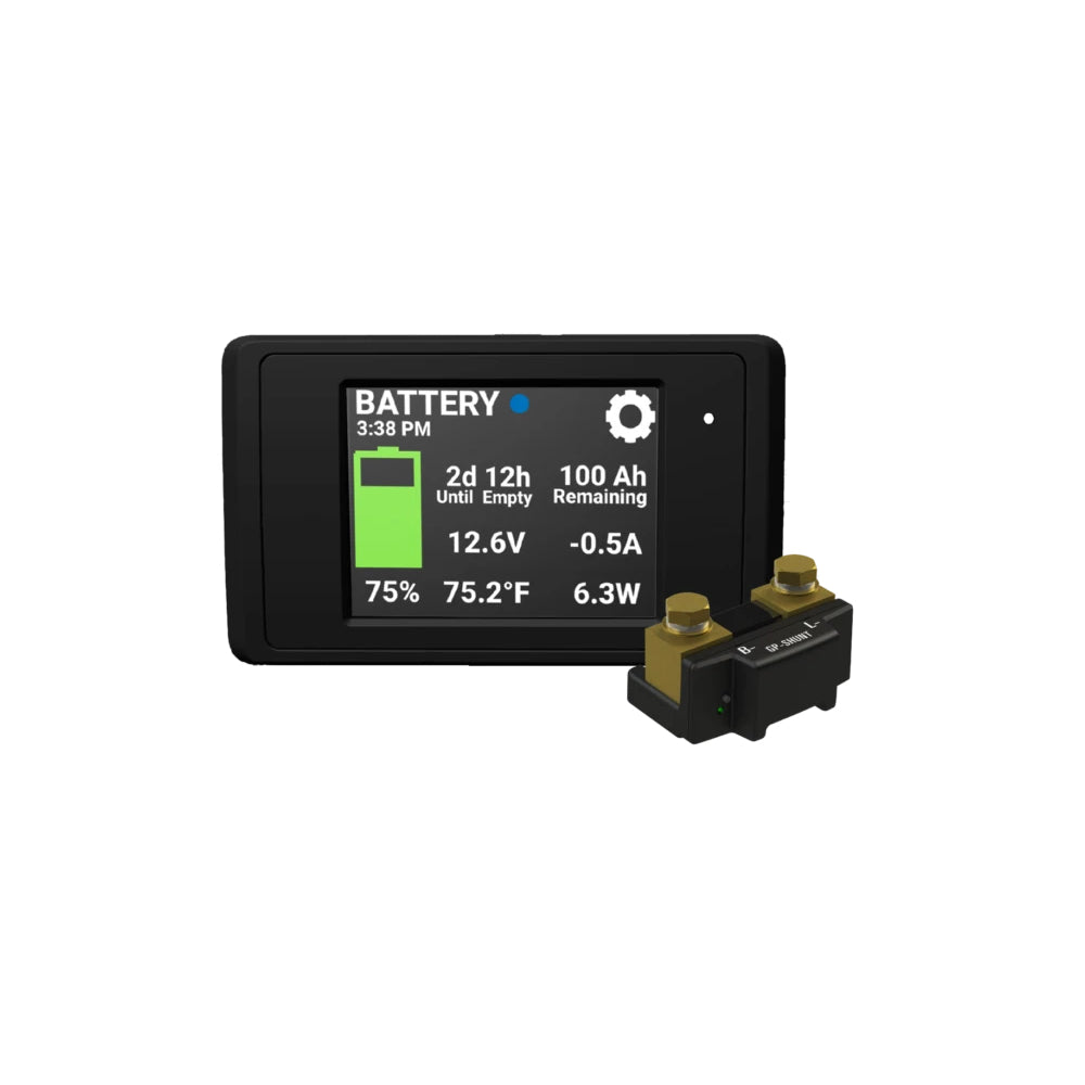 Go Power! Battery Manager Kit | PowerTrak™ Touchscreen Display + 500A Smart Shunt | GP-BMG