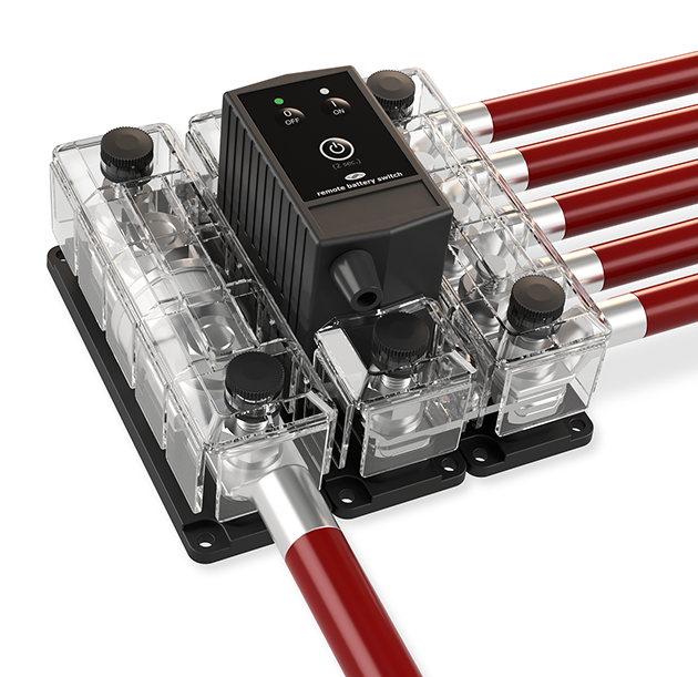 Remote Battery Switch assembled with DC Modular busbars