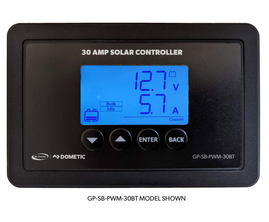 Go Power! 30A PWM Solar Controller with Bluetooth — Single Bank (GP-SB-PWM-30-BT)