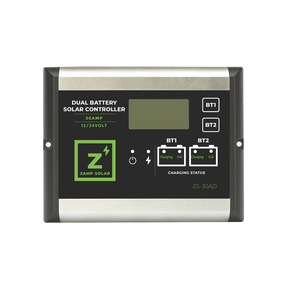 Zamp Solar 30A Dual Battery 5-Stage PWM Solar Charge Controller 12V – Lithium Ready (ZS-30AD) | Outlet