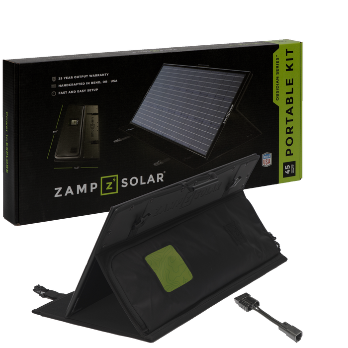 Zamp Solar OBSIDIAN® SERIES 45-Watt Dometic PLB40 Charging Kit