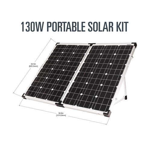 130 Watt Portable Folding Solar Kit with Controller