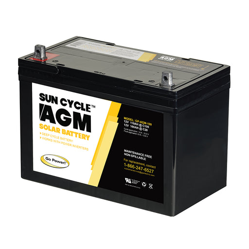 Go Solar Power! 12 — Volt Battery AGM Store